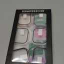 6 Pack Case Tempered Glass Screen Protector for Apple Watch Cover Series 10 9 8 7 6 5 4 3 2 1 SE Ultra 38mm 40mm 41mm 42mm 44mm 45mm 46mm 49mm, Thin Scratch Resistant Full Protective Hard PC Bumper (Black/Blue/Starlight/Silver/White/Clear)