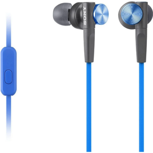 Sony MDRXB55AP Wired Extra Bass Earbud Headphones/Headset with Mic for Phone Call, Blue