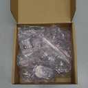 Honoson 72 Pcs Self Adhesive Caster Wheels Appliance Rollers Appliance Sliders for Kitchen 360° Swivel Universal Wheel Mini Small Kitchen (Clear with 1 Steel Ball Style)