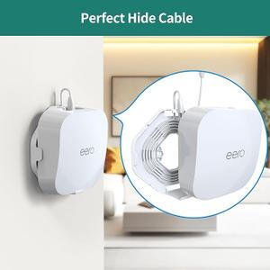 HomeMount Made for eero Pro 6/6e Wall Mount - Secure & Sleek Cable Management, Compatible with eero Pro 6/6e, Durable ABS Material, Easy Installation