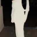 Women Sexy Off Shoulder Maxi Dress Long Sleeve Knit Crochet Bodycon Ruched Mesh Beach Vacation Party Sweater Dresses (Medium, White)