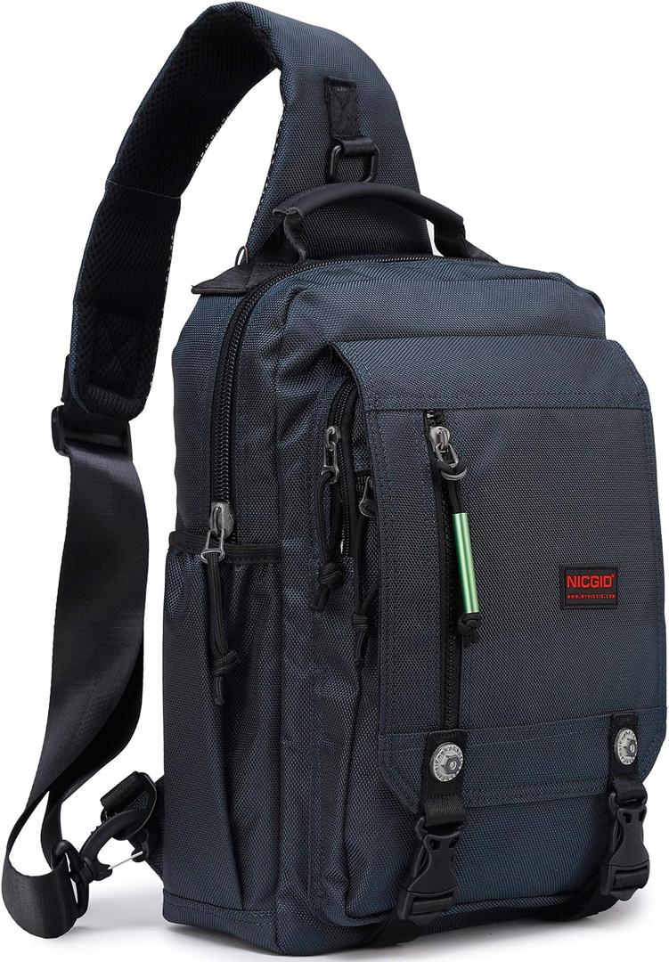NICGID Sling Bags Chest Shoulder Backpacks, 13.3'' Laptop Backpack Crossbody Messenger Bag Travel Outdoor Men Women