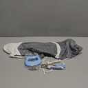 KlerRoem Cat Bathing Bag, Adjustable Anti-bite and Anti-Scratch Shower Mesh Grooming Bag for Pet Dogs, Includes Pet Nail Clipper, Nail File, Grooming Glove, and Cat Shell Comb (Grey Set)