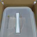 Large Glass Storage Containers with Lids, Extra Large Glass Food Containers for Rotisserie Chicken/Turkey and Potluck, Giant Watermelon Container, XL Big Bowl Freezer Storage Container Airtight 200oz (Light Blue Handle)