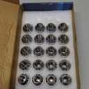 Set of 20, 14x1.5 Lug Nuts Chrome Compatible with Camaro Corvette Impala 1.5 Inch Wheel Lug Nuts (Silver)