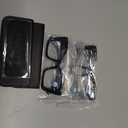 REAVEE Oversized Square Reading Glasses Oprah Style for Women, Blue Light Blocking Large Frame Computer Readers Spring Hinge (Black/Transparent Tortoise/Clear)