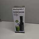 Elite Gourmet EJX600 Compact Small Space-Saving Masticating Slow Juicer Cold Press Juice Extractor, Nutrient and Vitamin Dense, BPA-Free Tritan, Easy to Clean, 16 oz Juice Cup, Charcoal Grey (Black)