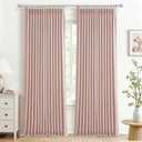 Elegant Blush Pink High Blackout High Ceiling Curtains 102 Inches Long for Sliding Glass Doors, Memory Trained Pinch Pleat Dual Layer Thick Linen Thermal Sound Dampening Modern Window Drapes 2 Panels