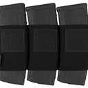 KRYDEX Triple 5.56 Magazine Holder Elastic Mag Holder with Hook Fasteners for MK3 and MK4 Chest Rig (Black)