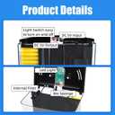 AQUANEAT Fish Tank, 1.2 Gallon Aquarium, Small Betta Fish Tank Starter Kit with LED Light and Water Filter Pump, Rectangular