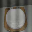 Mayfair Padded Toilet Seat with Chrome Hinges, Soft Vinyl over Wood Core Seat, Made in USA, Round, White