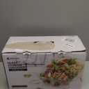 5-Pack Borosilicate Glass Containers with Tempered Lids, 35.2oz/4.4 Cup Airtight Meal Prep Set, Microwave/Freezer Safe (Blue)