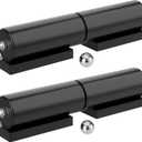 Heavy Duty Gate Hinges 7 Inches- 2 Pack Weld On Install Black Iron Barrel Hinge 900lbs Capacity for Swing Door Trailer Ramp Metal Driveway Gate Drive Gate