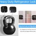 YEYA Upgraded Refrigerator Door Lock with Combination for Adults, Lock for Fridge, Freezer, File Cabinets, Desk Drawers, Locker, Child Safety Latch, Easy Install No Drilling 1 Pack