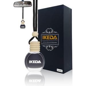 Car Air Fresheners | 10ml Air Freshener | Strong Perfume Hanging Diffuser with Odour Eliminaor Technology | Car Accessories for Men | Car Scents Air Fresheners by Ikeda (Oval, Dark Night) (0.34 Fl Oz (Pack of 1))