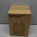 Kingsyard Metal Bird Feeder for Outdoors, Squirrel Proof Caged Tube Feeders Hanging Green, Wild Small Birds Rainproof Station for Garden Yard Seed Easy Clean,Red