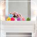 Thyle Galentine's Day Conversation Hearts Decorations for Home Table 6 Pcs Wooden Candy Heart Shaped Signs Decor for Office Tiered Tray Mantel Shelf Valentines Galentine Gifts