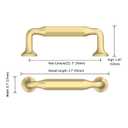 9BUILD 10 Pack 5 Inch Cabinet Handles Gold Kitchen Cabinets Pulls Hardware Gold Drawers Pulls