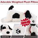 meowtastic Black & White Dog Weighted Stuffed Animals - 28 Inch 5.0 Pounds Weighted Plush Dog Stuffed Animals - Large Stuffed Dog Plush Pillow - Cute Plush Toys Gifts for Kids & Adults (28" 5.0 lbs)