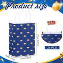 Eaasty 24 Pcs Graduation Gift Bags Bulk with Handles, Glitter 6x8x3'' Kraft Paper Goody Bags for Party Favors Birthday Friends Holidays Packing Wrapping Treat