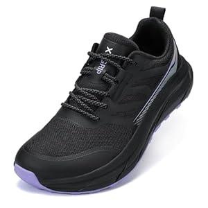 Kricely Men's Road Running Shoes Wide Toe Box Shoes for Men Zero Drop Walking Sneakers Breathable Cross Training Shoe for Gym Sport Black, Size 8.5