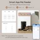 Automatic Cat Feeder for 3 Cats with Slow Feed, 6L Smart WiFi Pet Feeder, 2.4G & 5G Dual-Band, Battery Powered with 15-Day Battery Life, for Cats & Small Dogs (Black)