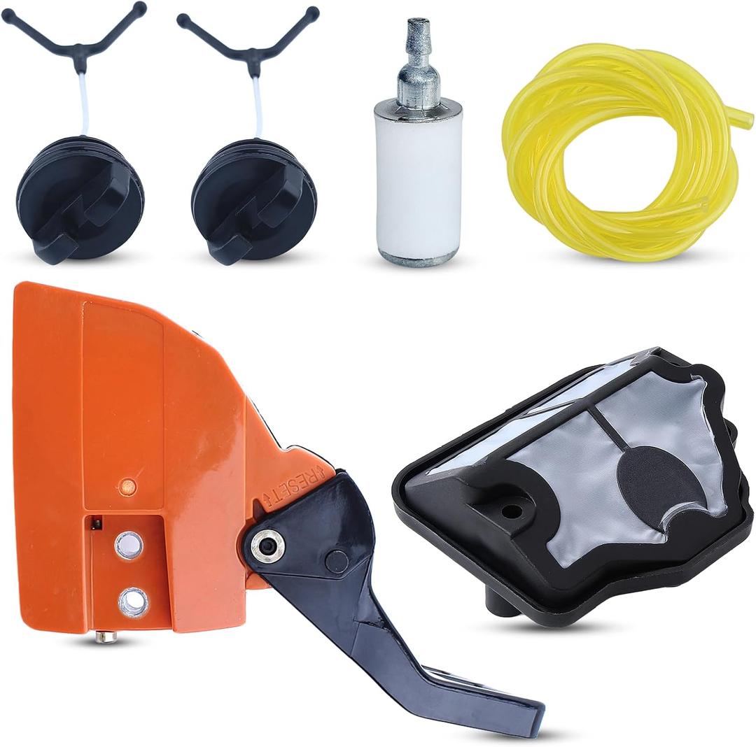 HAISHINE Sprocket Clutch Side Cover Chain Brake Handle Kit for Husqvarna 142 141 137 136 Chainsaw 530054802, 544097901