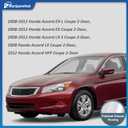 Headlights W/Bulbs for 2008-2012 Honda Accord 4Dr Headlamp Replacement Driver & Passenger Side, NOT fit coupe models or Crosstour models