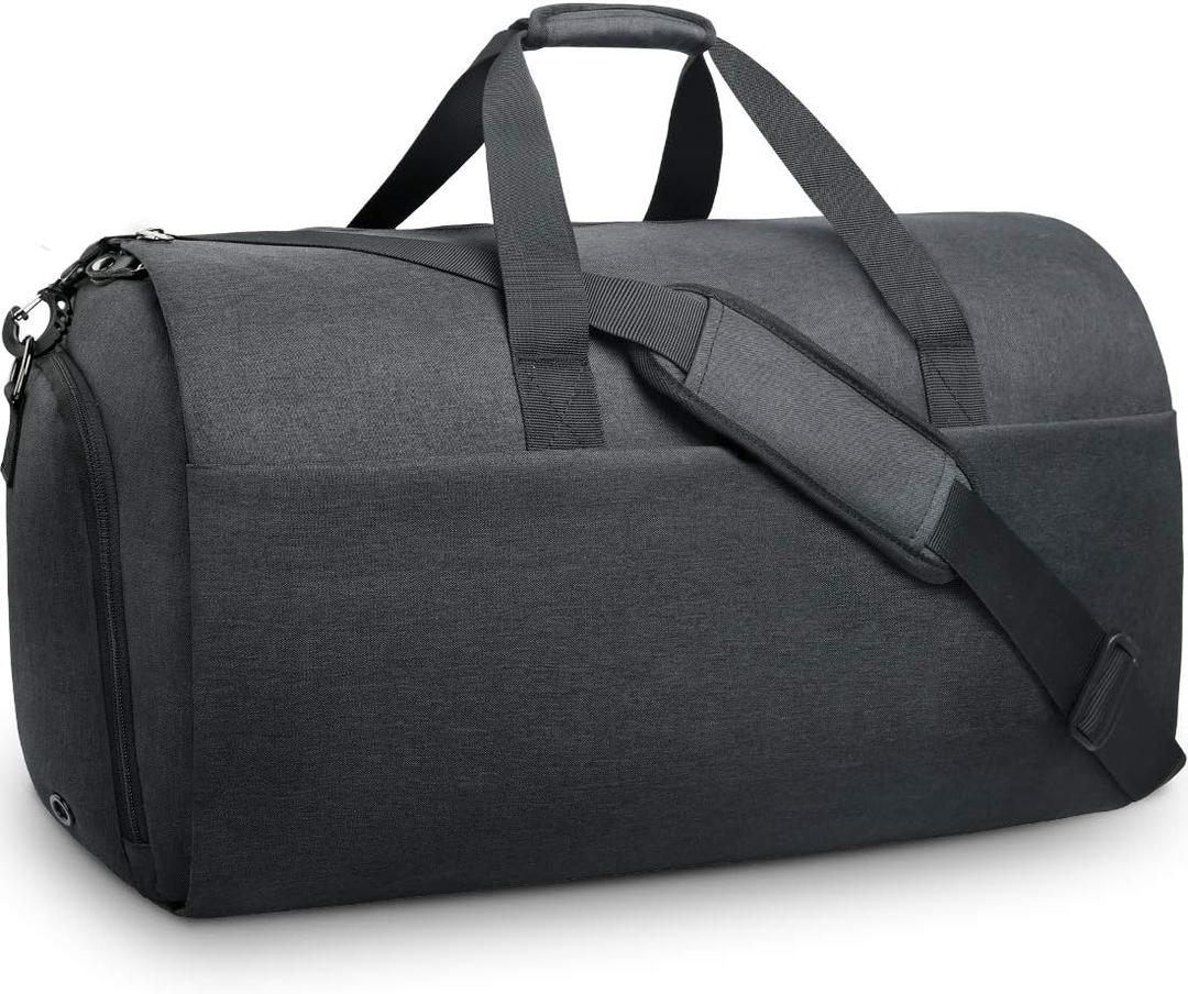 Garment Bags Convertible Suit Travel Bag with Shoes Compartment Waterproof Large Carry on Duffel Bags Garment Weekender Bag for Men Women (Black)