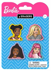 Barbie 4 Erasers 5 Pack