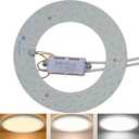 24W 3 Color Temperature LED Flush Mount Ceiling Fan Light Kit Replacement LED Light Board Panel,Retrofit LED Light Engine