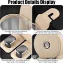 Amelity Multifunctional Car Back Seat Hooks with Cup Holder, Water Cup Hook (Beige)