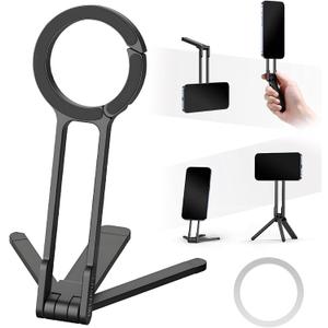 Magnetic Pocket Phone Tripod Stand,MA30 Mini Portable Cell Phone Holder with Strong Magnet, Aluminium Maglock Smartphone Quick Mount Compatible with iPhone 17 16 15 14 13 12 Series