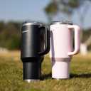 For Travel & Gym Never Drink from a Moldy Lid Again: 40oz Hygienic Tumbler, 100% Leakproof Lid & Removable Foldable Spout. Reinforced Base, Fits Cup Holders - Gray