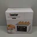 4 Slice Toaster, Touchscreen & Dual Independent Control Panel5 Basic Functions & Digital Countdown Toasters, 6 Shade Settings6 Bread Types, Smart Bread Maker Mute/Screen-Off,Gray