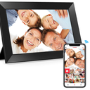 BIGASUO Digital Picture Frame, 10.1" Frameo Digital Frame WiFi with 32GB Memory, 1280x800 IPS Touch Screen, Send Photos/Videos from Your Phone Anywhere, Photo Gifts for Parents and Grandparents