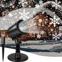 Christmas Projector Lights Outdoor, Outdoor Christmas Decorations, Snow Holiday Projector Lights, Waterproof LED Snowflake Light, Xmas Decoration for House, Yard, Wall, Outside and Indoors