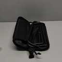 Portable Collapsible Stool - Folding Chair with Storage Pouch, Convertible Satchel for Hands-Free Carry & Supports 265Lbs, Ultralight for Hiking, Fishing, Camping, Festivals (Black) (Standard)