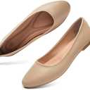 Women's Flats Shoes Ballet Flats Dress Shoes Comfortable PU Leather Slip on Shoes for Women size 8.5