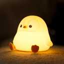 Penguin Night Light for Kids, Cute Penguin Lamp Silicone Baby Nursery Night Lamp, Dimmable Squishy Touch Bedside Lamps, Adorable Rechargeable Animal Lamps Gifts Kawaii Room Decor for Kids Girls Boys