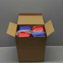 Hushee 4 Pcs Screw Organizer Box with Lid 4 Compartments Tool Bin Divider Plastic Stackable Hardware Organizer Small Part Storage Sorting Screw Box for Garage Workbench Craft Storage (Blue,Red)