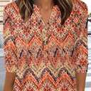 Womens Tops Henley Shirts for Women Fall Fashion 2026 School Outfits for Teachers (Orange, Large)