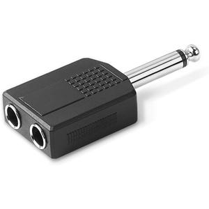 Jelanry 1/4" 6.35mm Stereo Plug Male to Dual 1/4" 6.35mm Jack Female Splitter Adapter, Dual 6.5mm Jack Adapter Audio Y Cable Splitter for Guitar, Microphone, Amplifier TAA Compliant Black, 2 Pack