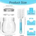 10 oz Glass Mason Jars, 24 Pack Regular Mouth Glass Canning Jars with Silver Aluminum Lids and Bands, Airtight Jam Jars for Food Storage, Pickling, Fermenting, Honey, Jelly, DIY Candles Decor