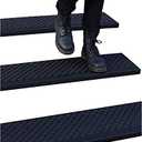 FINEHOUS Rubber Stair Treads Non-Slip Outdoor 42”x10” (5-Pack) – Anti-Slip Step Mat with Nosing