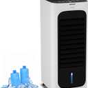 Portable Air Conditioner & Heater Combo used in Summer and Winter for Bedroom Home Office Large Room with Ice Packs,Water Tank,Timer(White)