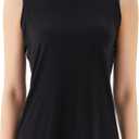 Women's Open Back Workout Tops - Sleeveless Yoga Tank Tops for Women, Moisture-Wicking Athletic Shirts for Running (Black, XXL)