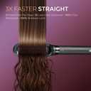 TYMO Flat Iron Hair Straightener Brush 2 in 1, 200M Ions Hair Straighteners for Women, Ceramic Straightening Hot Comb for Anti-Frizz Straights, Waves, Curl, 3X Less Heat Damage, Dual Voltage, Black