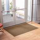 Consolidated Plastics Aquasorb Classic Indoor/Outdoor Entrance Floor Mat with Non-Slip Rubber Backing, Fabric Border, Stain Resistant and Quick Drying Commercial Grade (35" x 45", Medium Brown)