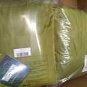 StangH Pinch Pleated Olive Green Velvet Curtains for Living Room, Extra Wide Light Blocking Track Window Covering Thermal Insulated Elegant Home Decor for Bedroom Closet, W72 x L96, 1 Panel